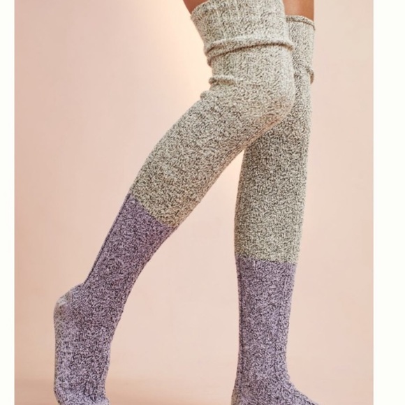 Cable Knit Thigh High socks - Picture 2 of 8